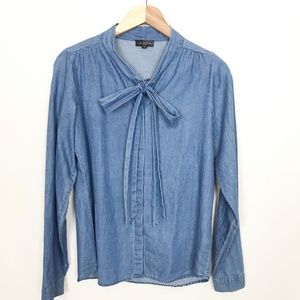 The Limited Chambray Jean Button Down Shirt XS